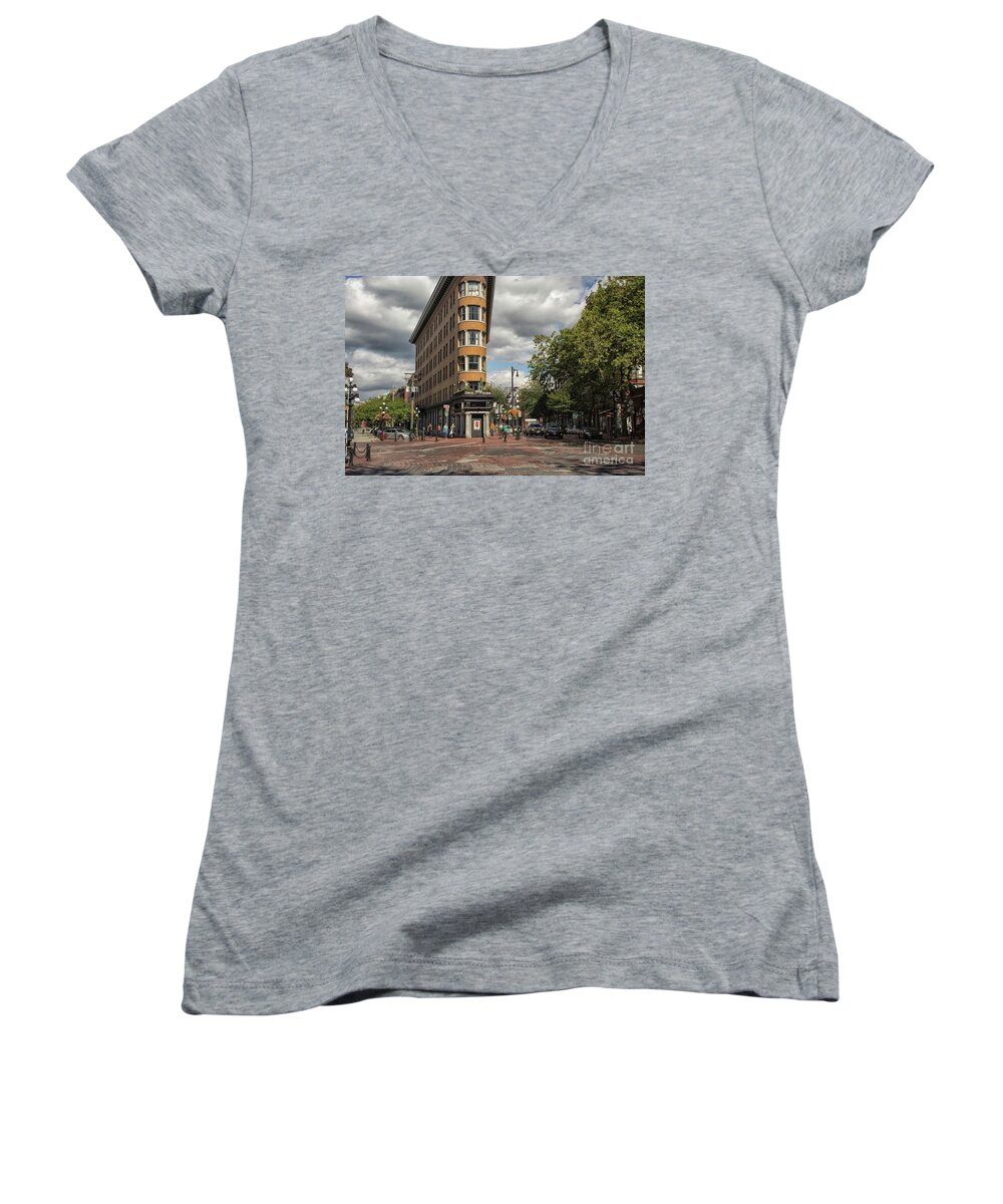 Apartment Women's V-Neck featuring the photograph Vancouver city life by Patricia Hofmeester