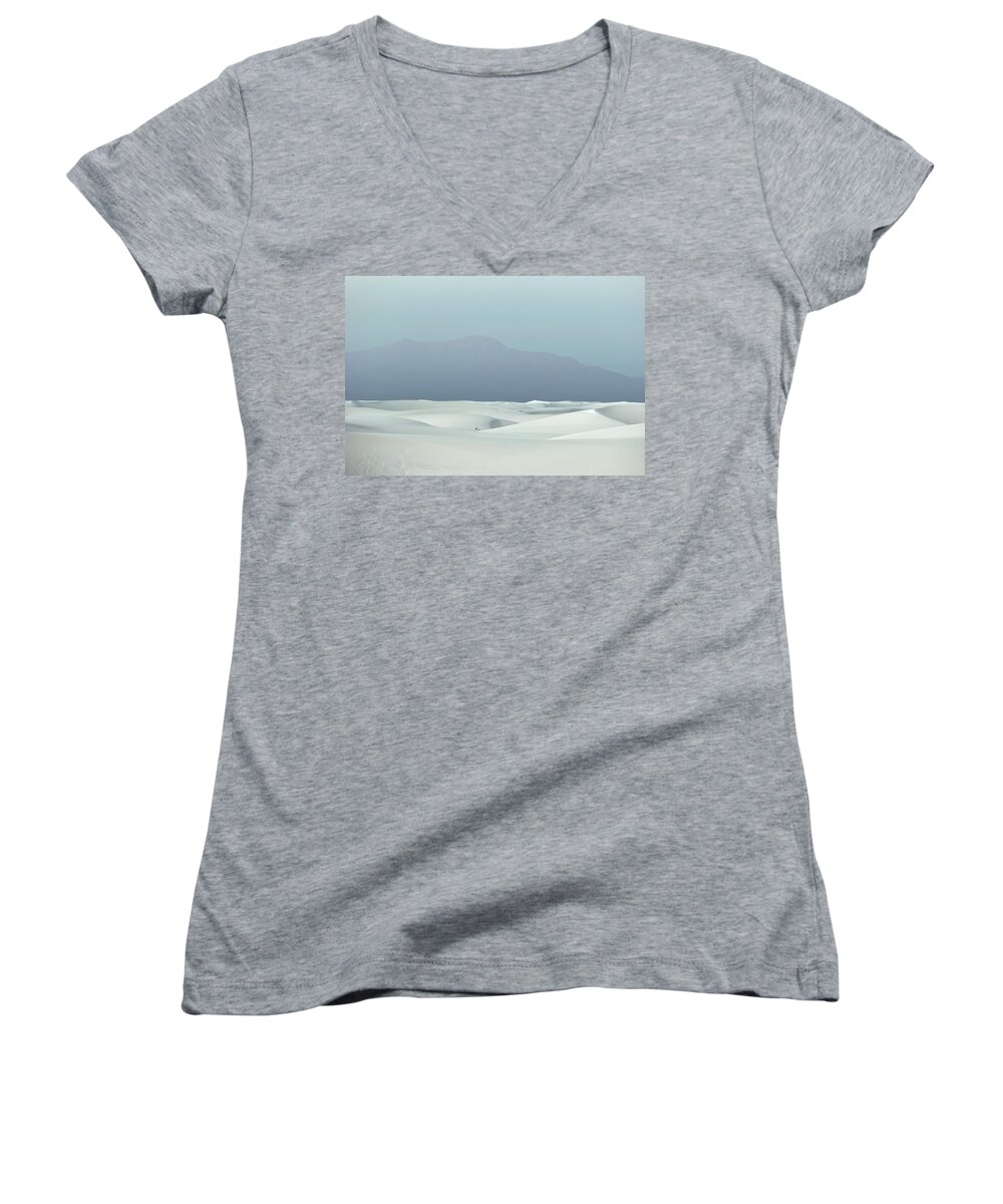 White Sands Women's V-Neck featuring the photograph White Sands #1 by David Diaz