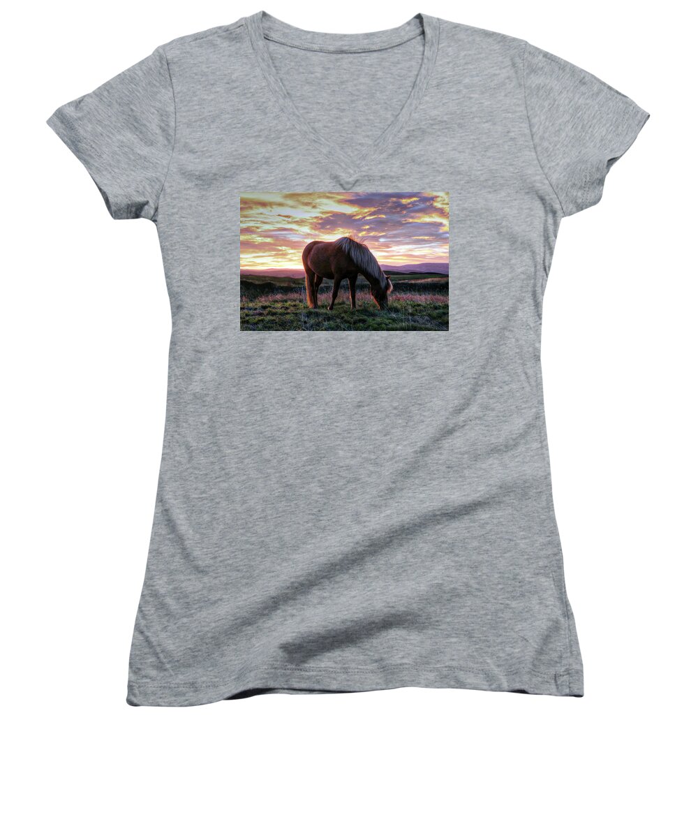 Iceland Women's V-Neck featuring the photograph Iceland #187 by Paul James Bannerman