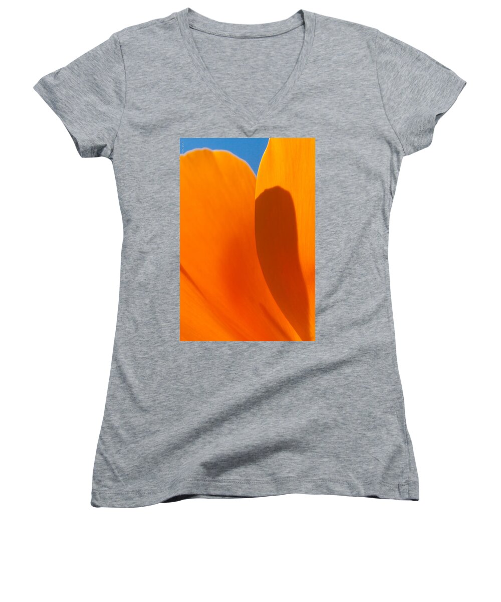 California Women's V-Neck featuring the photograph Californian Poppies #2 by Alexander Fedin