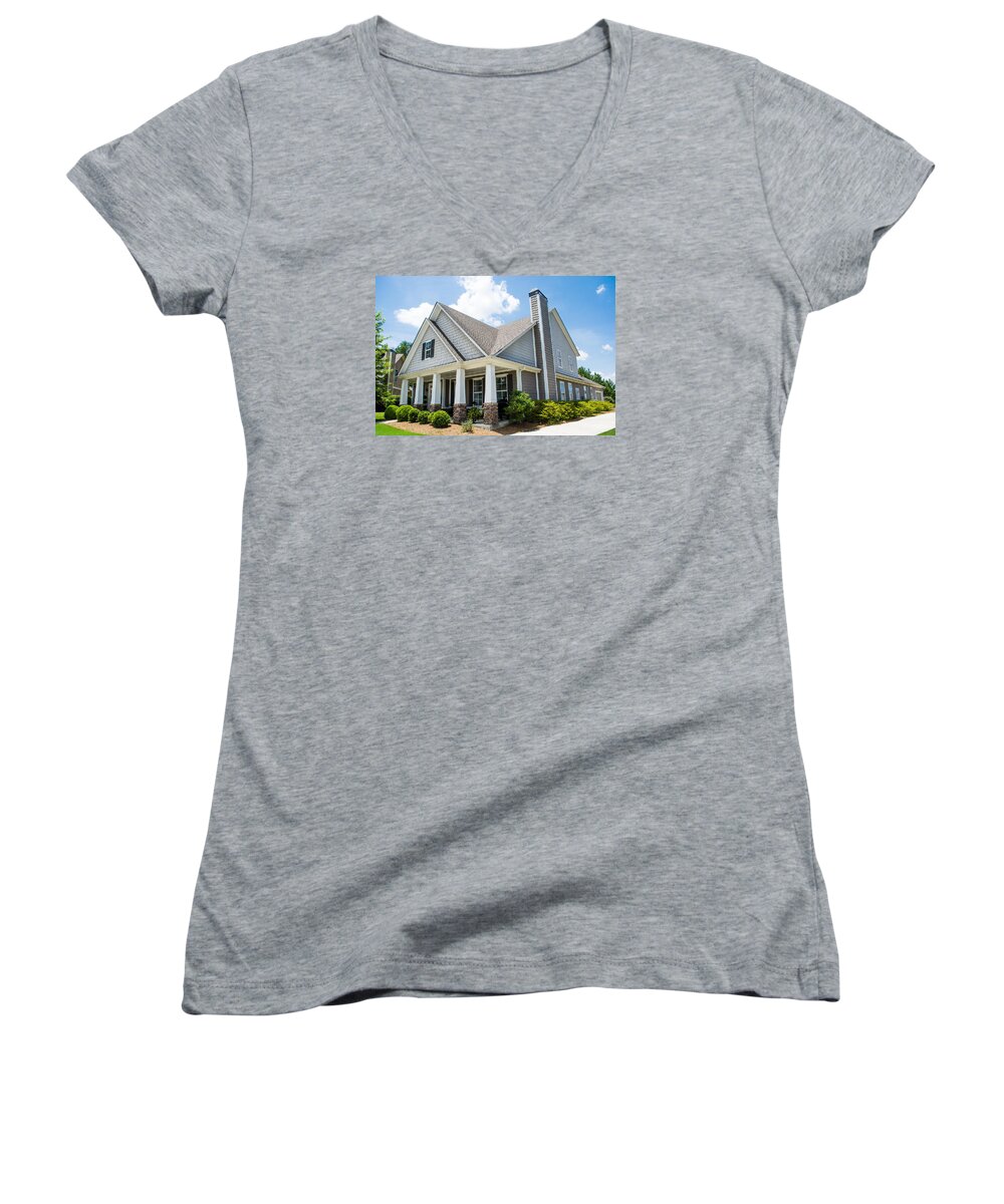 Clouds Women's V-Neck featuring the photograph Sunny Days #2 by Parker Cunningham