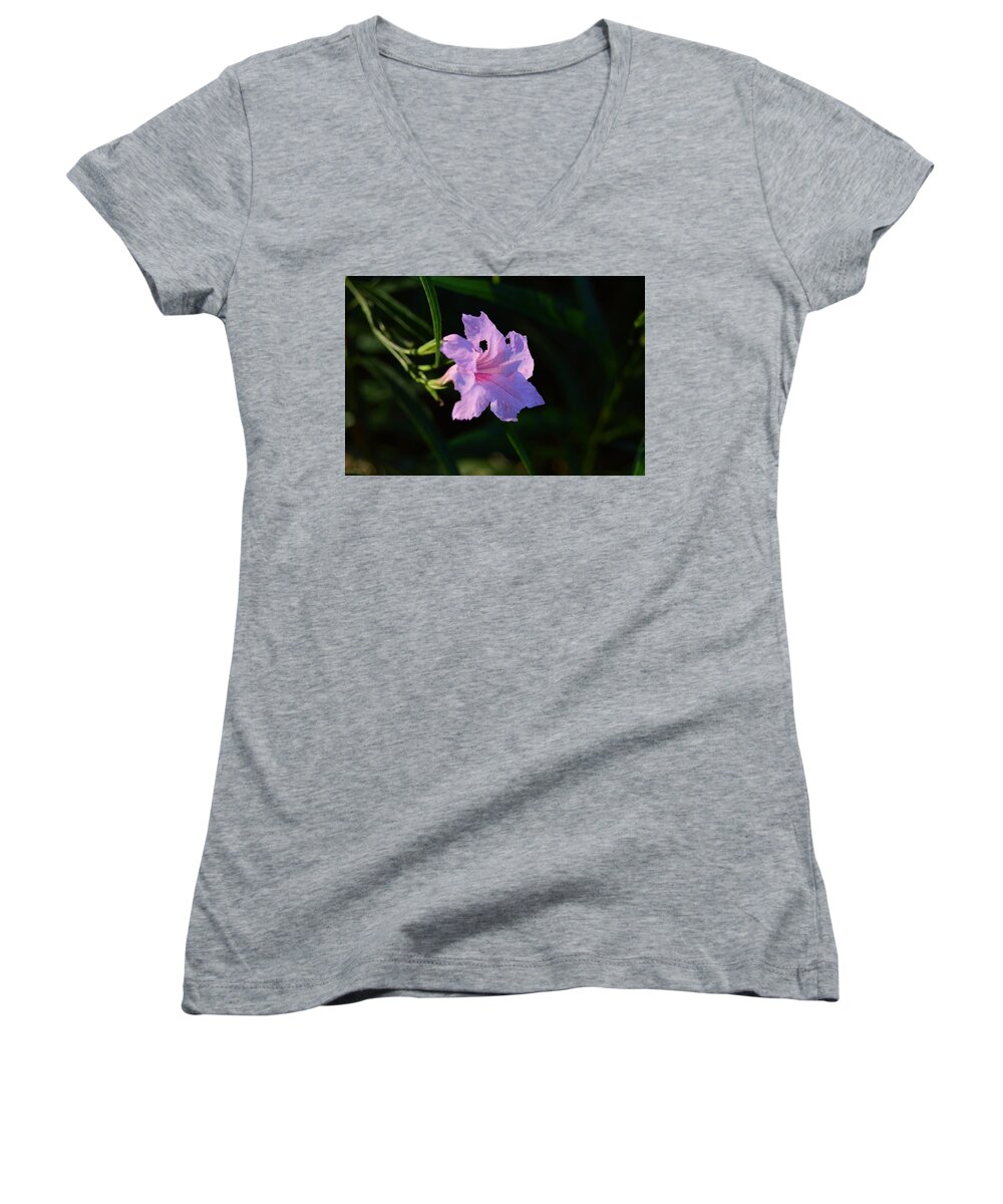 Early Light Women's V-Neck featuring the photograph Early Light #4 by Warren Thompson