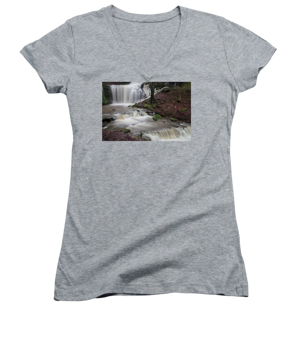 Scalber Force Women's V-Neck featuring the photograph Scalber Force #4 by Nick Atkin