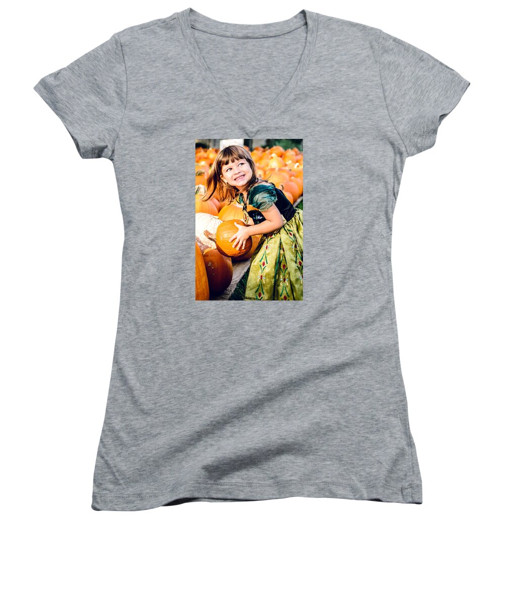 Child Women's V-Neck featuring the photograph 6944-4 by Teresa Blanton