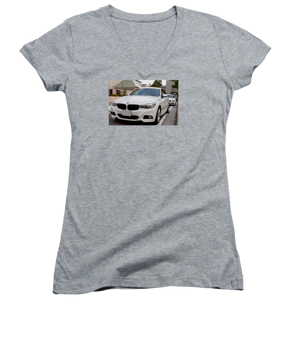 Bmw Women's V-Neck featuring the photograph BMW #9 by Ct Gutti