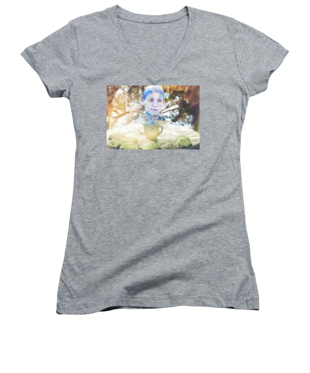 Mystical Women's V-Neck featuring the photograph A mystical brew by Camille Lopez