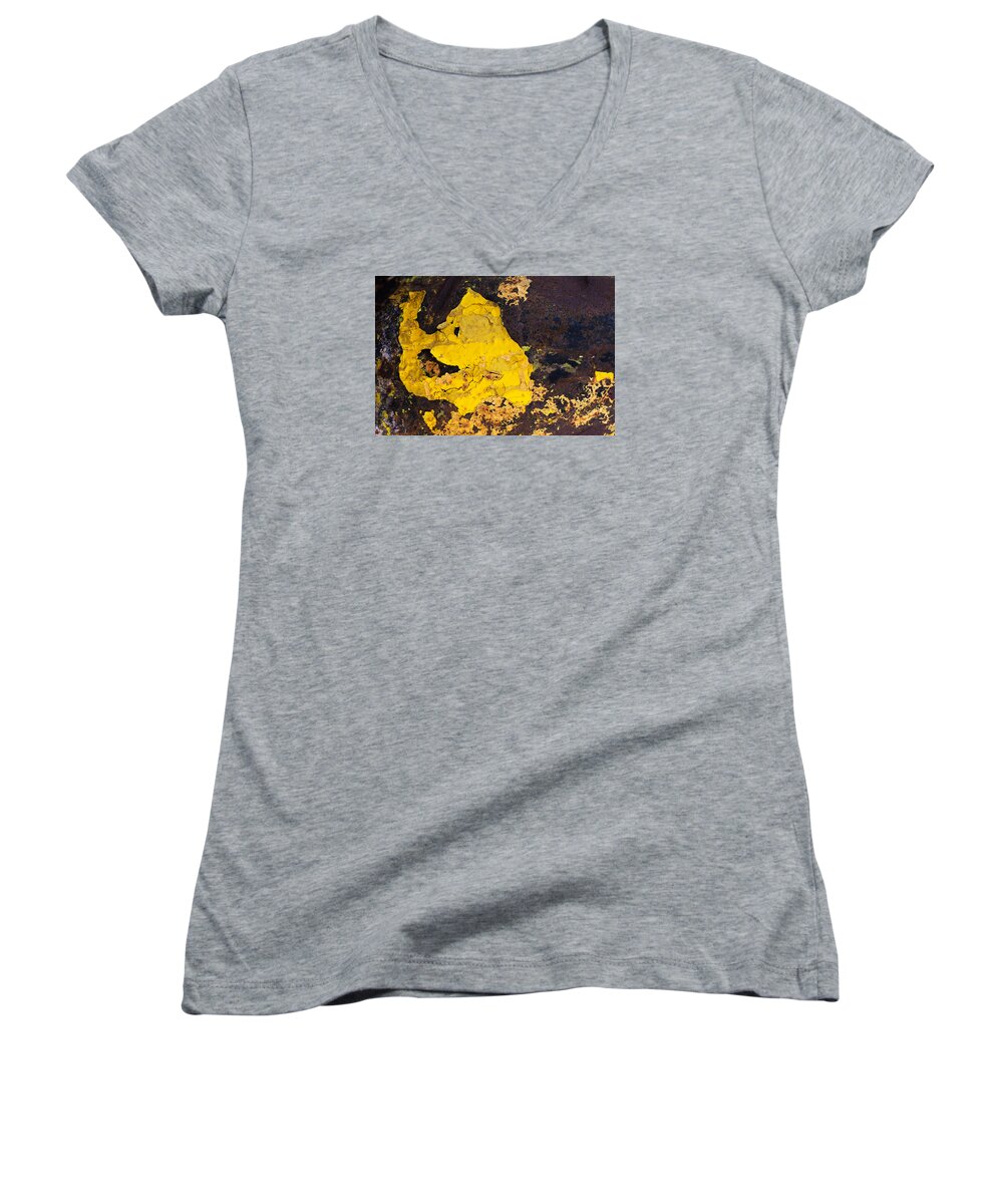 Abstract Women's V-Neck featuring the photograph ab4 by Catherine Lau