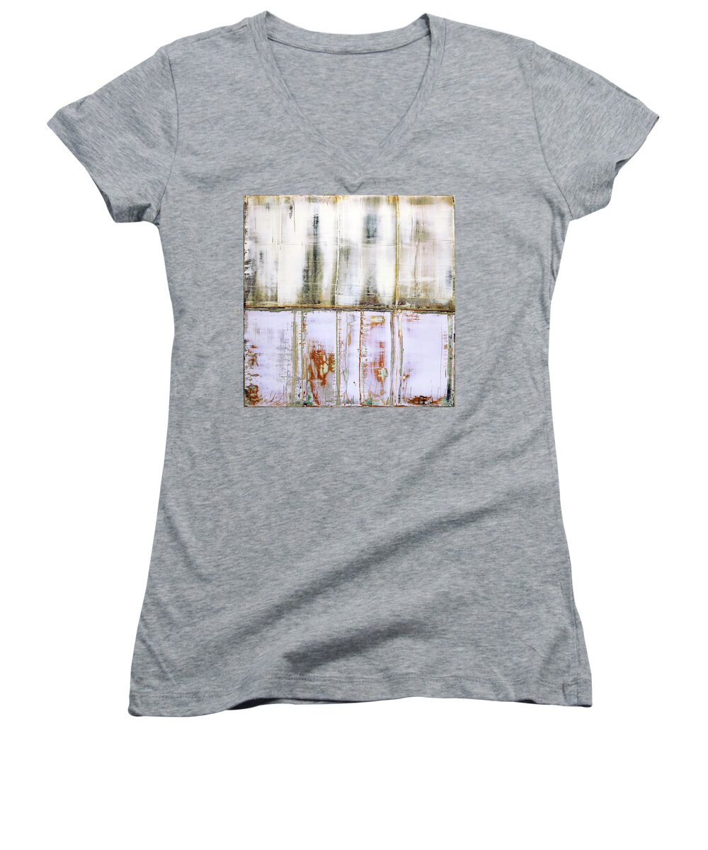 Abstract Prints Women's V-Neck featuring the painting Art Print Abstract 79 by Harry Gruenert