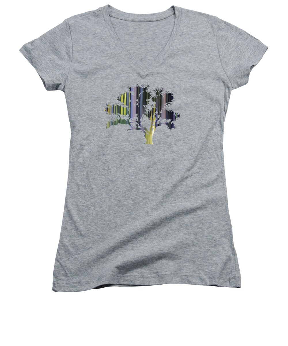 Abstract Women's V-Neck featuring the photograph Abstract Tree by Whispering Peaks Photography