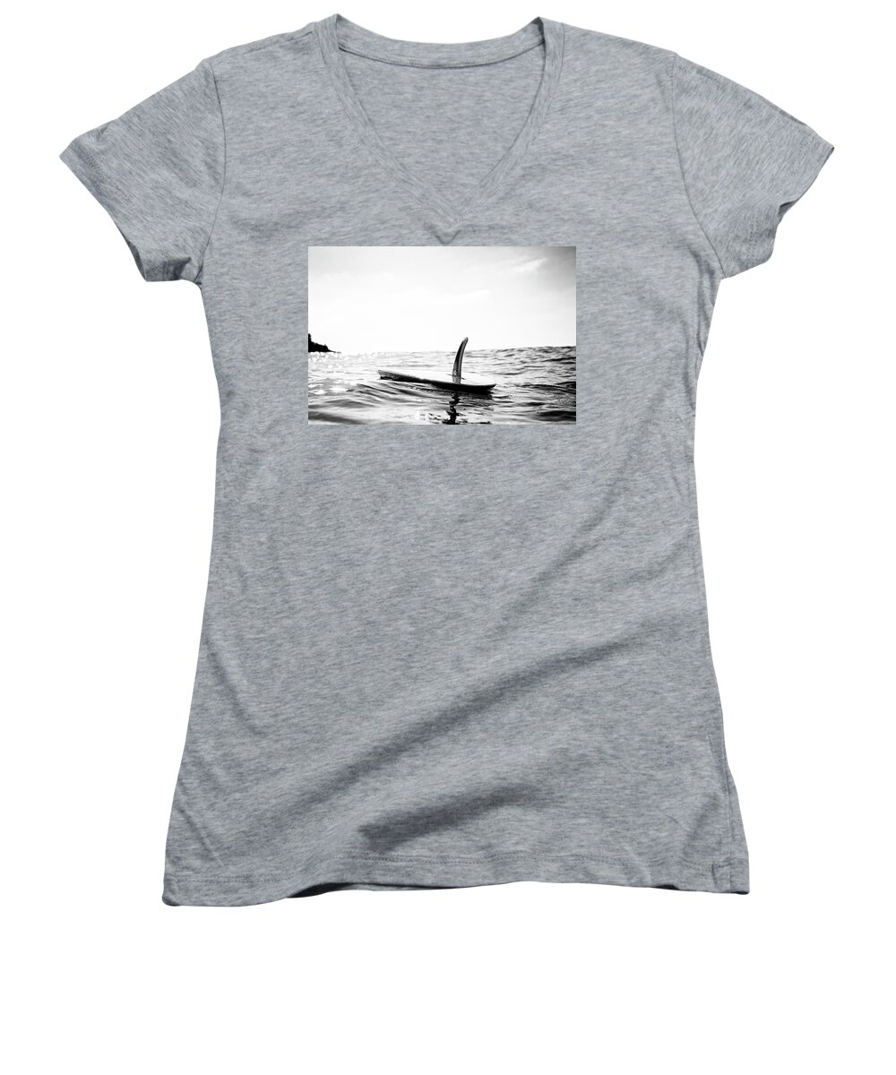 Surfing Women's V-Neck featuring the photograph Afloat by Nik West