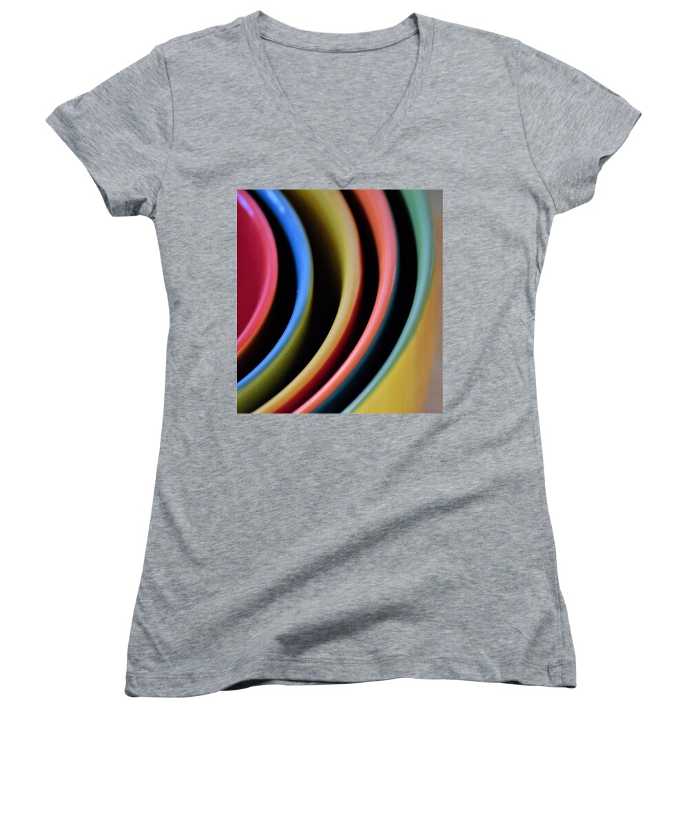 Kitchen Women's V-Neck featuring the photograph And A Dash of Color by John Glass