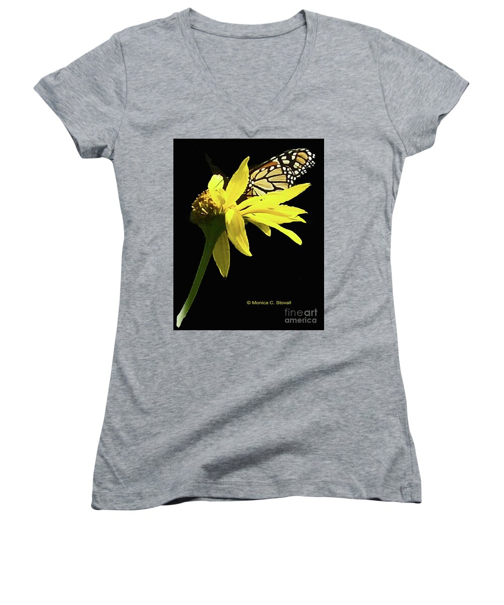 Animals Women's V-Neck featuring the photograph Animals A21 by Monica C Stovall