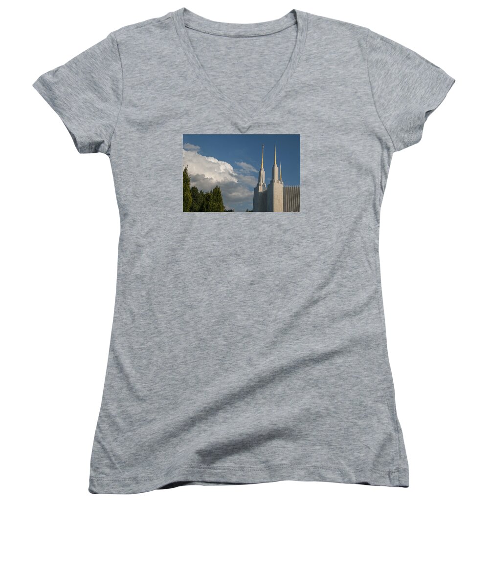 Architecture Women's V-Neck featuring the photograph Another beautiful day by Brian Green