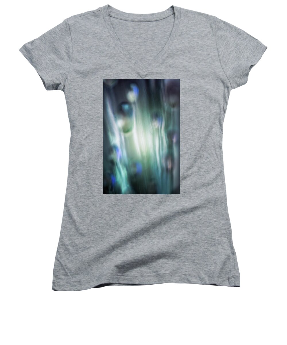 Abstract Women's V-Neck featuring the photograph Another Wurld by Peter Scott