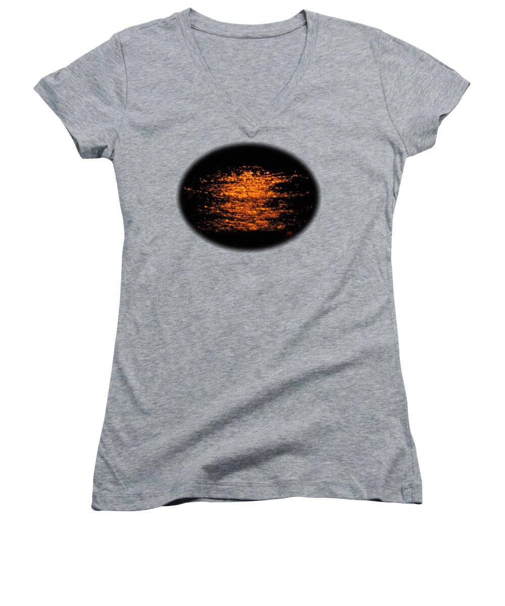Light Women's V-Neck featuring the photograph Shimmer by Linda Hollis