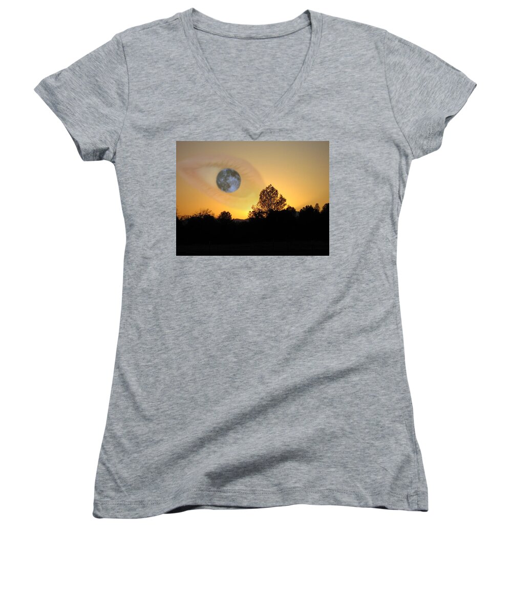 Eye Women's V-Neck featuring the photograph As I See It by Joyce Dickens