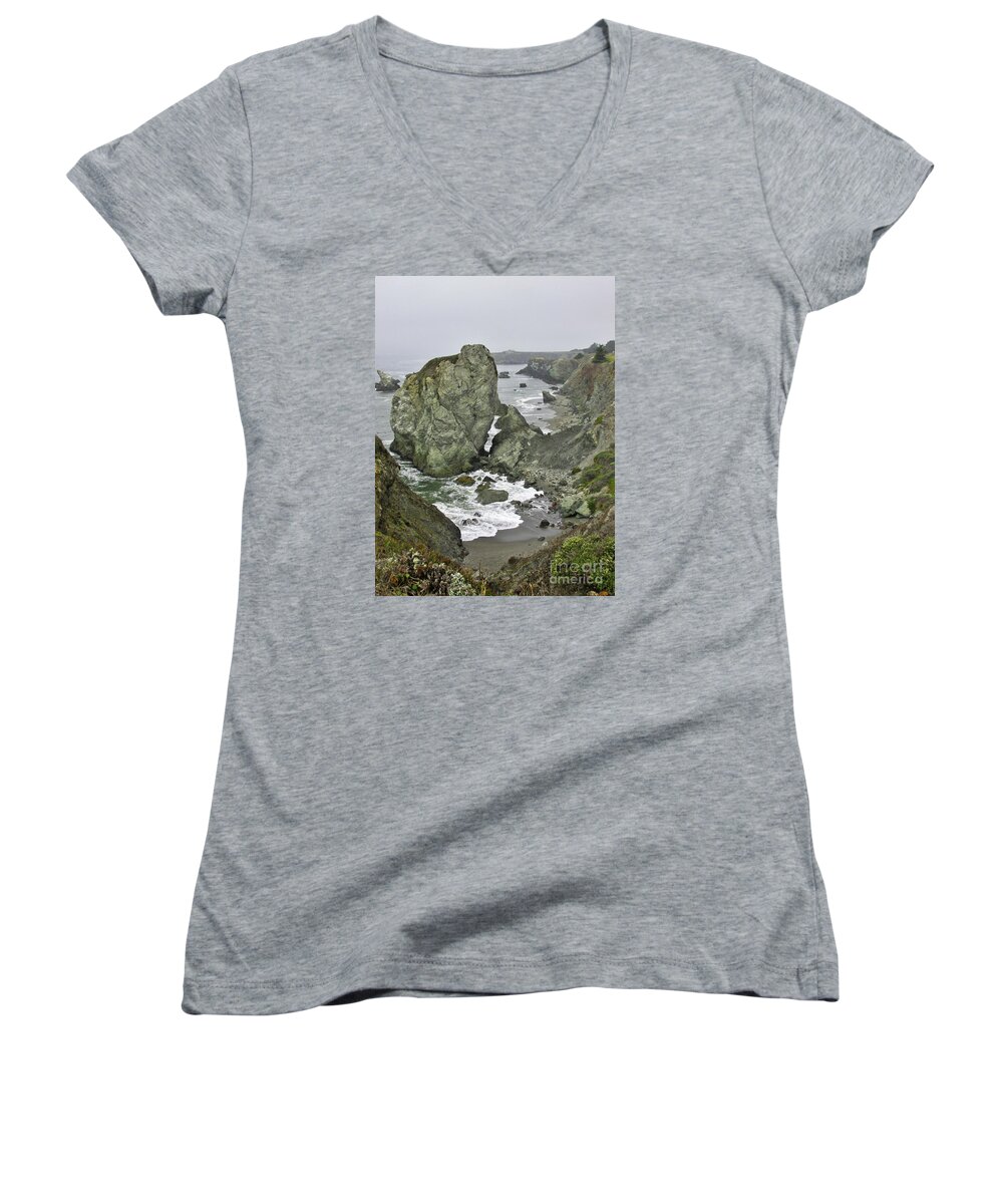 Northern California Women's V-Neck featuring the photograph At the Edge by Joyce Creswell