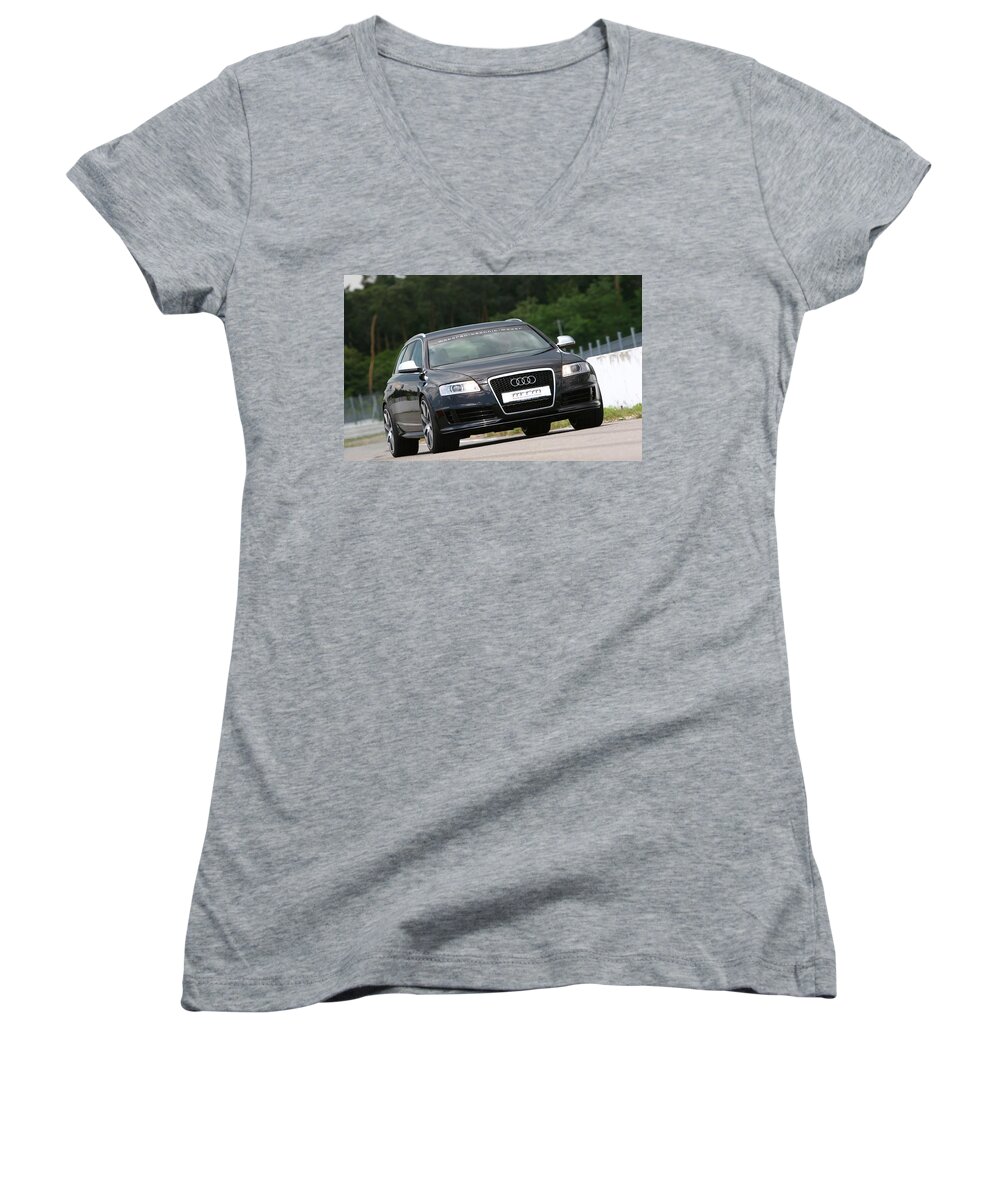 Audi Women's V-Neck featuring the digital art Audi by Maye Loeser