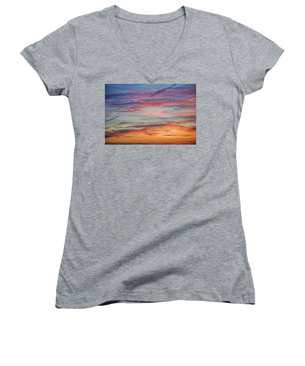  Women's V-Neck featuring the photograph Aurora by Adele Aron Greenspun