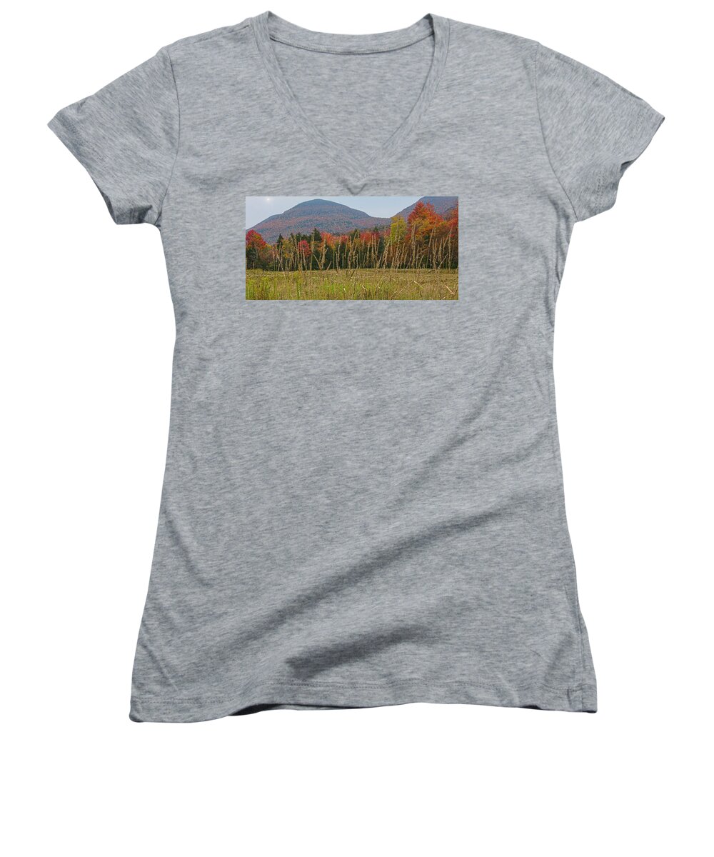 Catskill Mountains Women's V-Neck featuring the photograph Autumn Moods In The Catskills by Angelo Marcialis