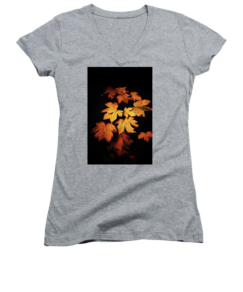 Autumn Women's V-Neck featuring the photograph Autumn Photo by Philippe Sainte-Laudy