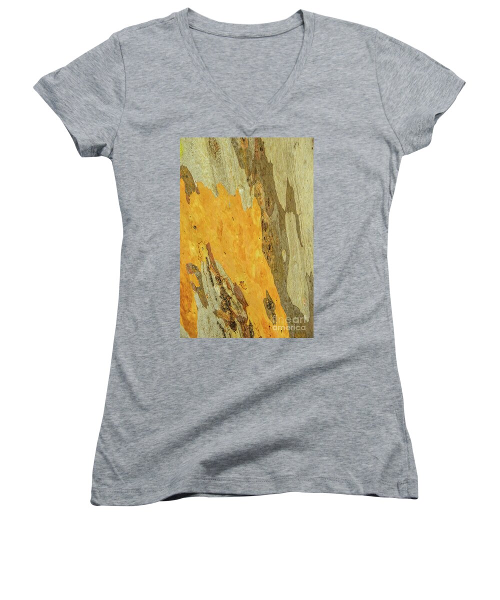Tree Women's V-Neck featuring the photograph Bark A10 by Werner Padarin