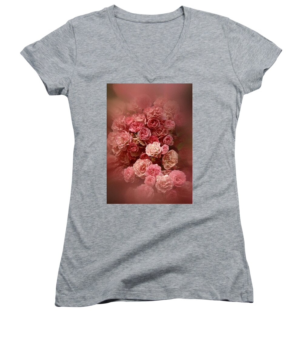 Roses Women's V-Neck featuring the photograph Beautiful Roses 2016 by Richard Cummings