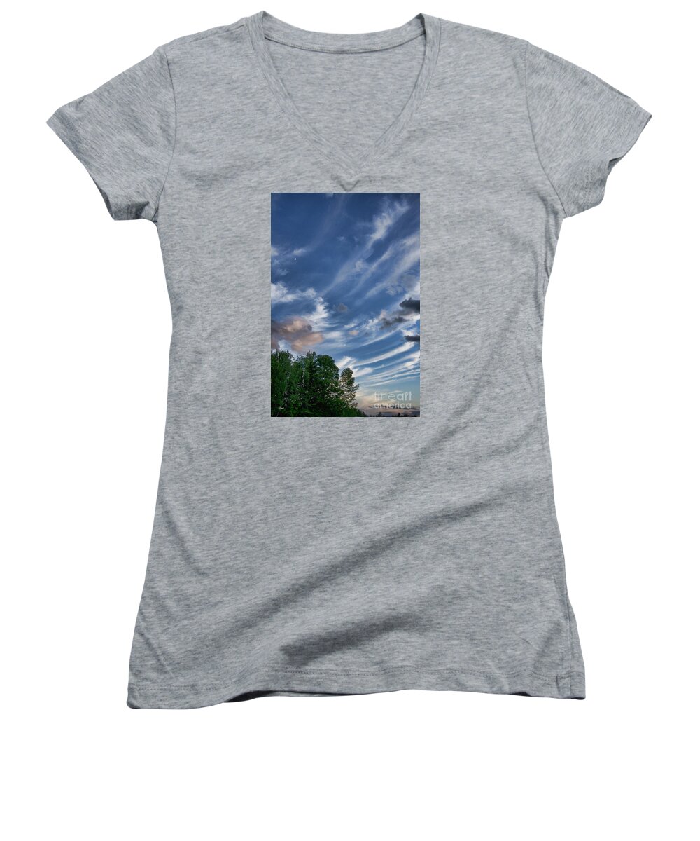 Sky Women's V-Neck featuring the photograph Beautiful Sky by Alana Ranney
