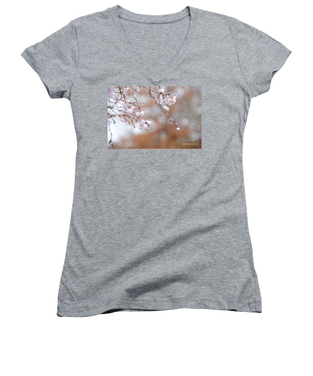 Macro Women's V-Neck featuring the photograph Beauty is in the Eye by Adrian De Leon Art and Photography