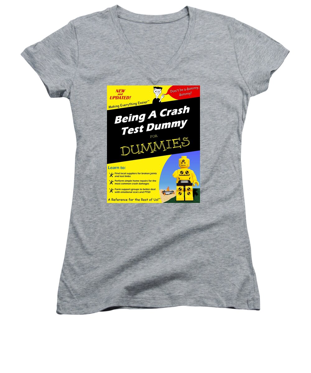Lego Women's V-Neck featuring the photograph Being A Crash Test Dummy For Dummies by Mark Fuller