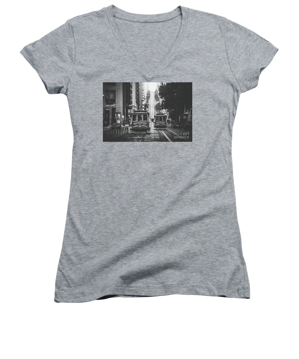 San Francisco Women's V-Neck featuring the photograph Best of San Francisco by JR Photography