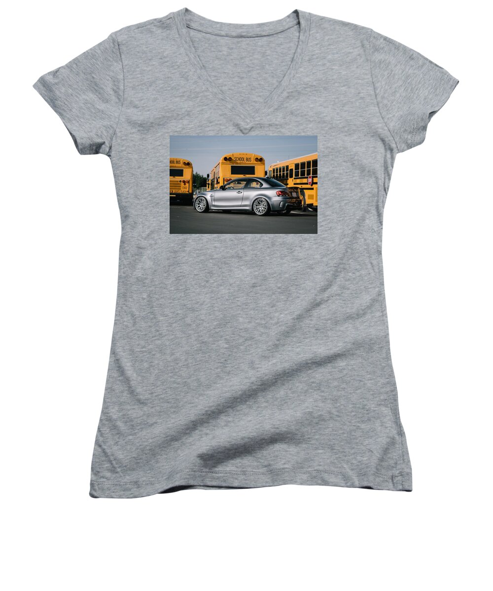 Bmw 1 Series Women's V-Neck featuring the photograph BMW 1 Series by Jackie Russo