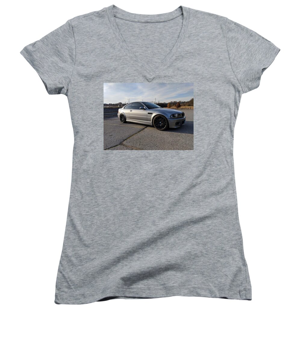Bmw M3 Coupe Women's V-Neck featuring the photograph BMW M3 Coupe by Mariel Mcmeeking