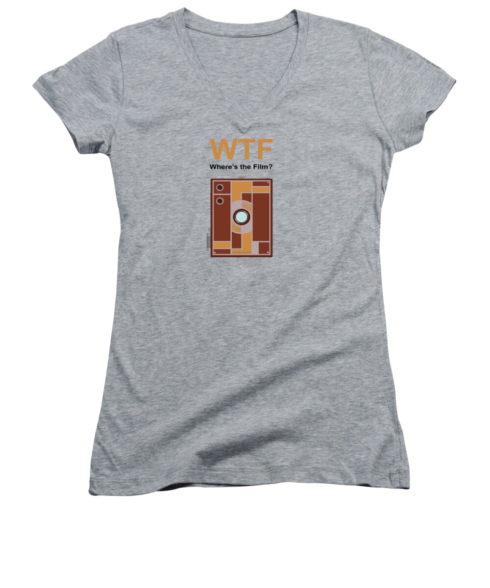 Photography Women's V-Neck featuring the digital art Box Brownie by Mal Bray