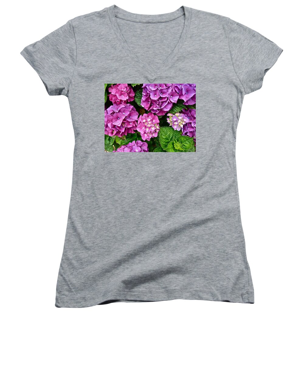 Flowers Women's V-Neck featuring the photograph Bright Spot by Diana Hatcher