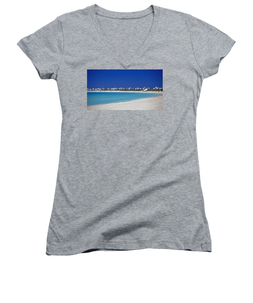 Caribbean Women's V-Neck featuring the photograph Cap Juluca Resort, Anguilla by Buddy Mays