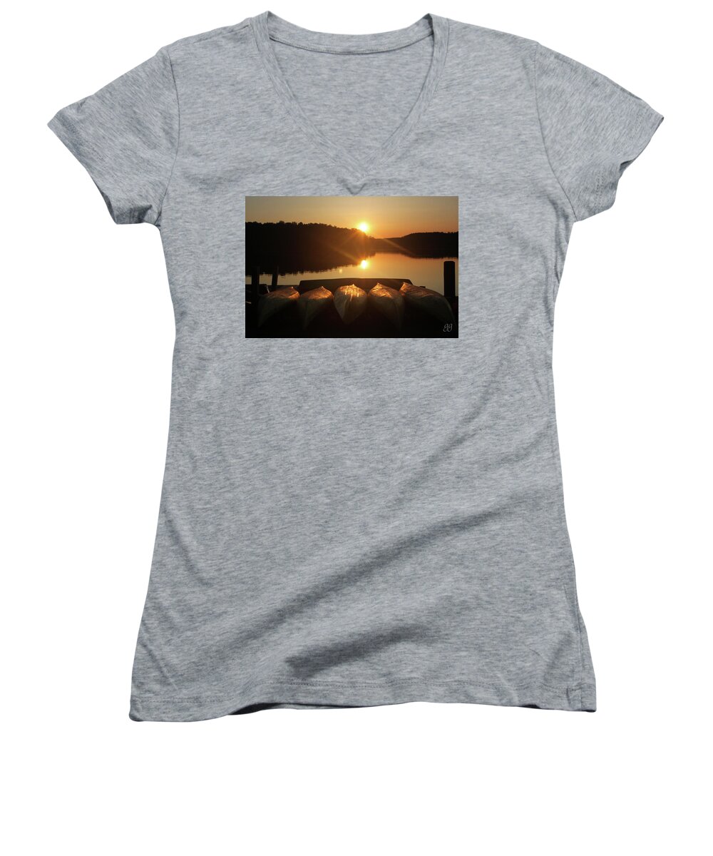 Lake Women's V-Neck featuring the photograph Cherish Your Visions by Geri Glavis