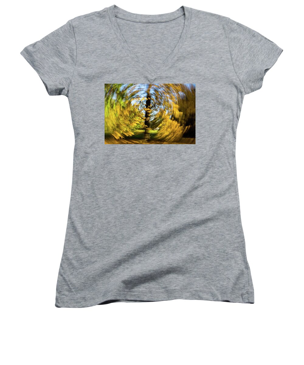  Women's V-Neck featuring the photograph Circle by Mache Del Campo