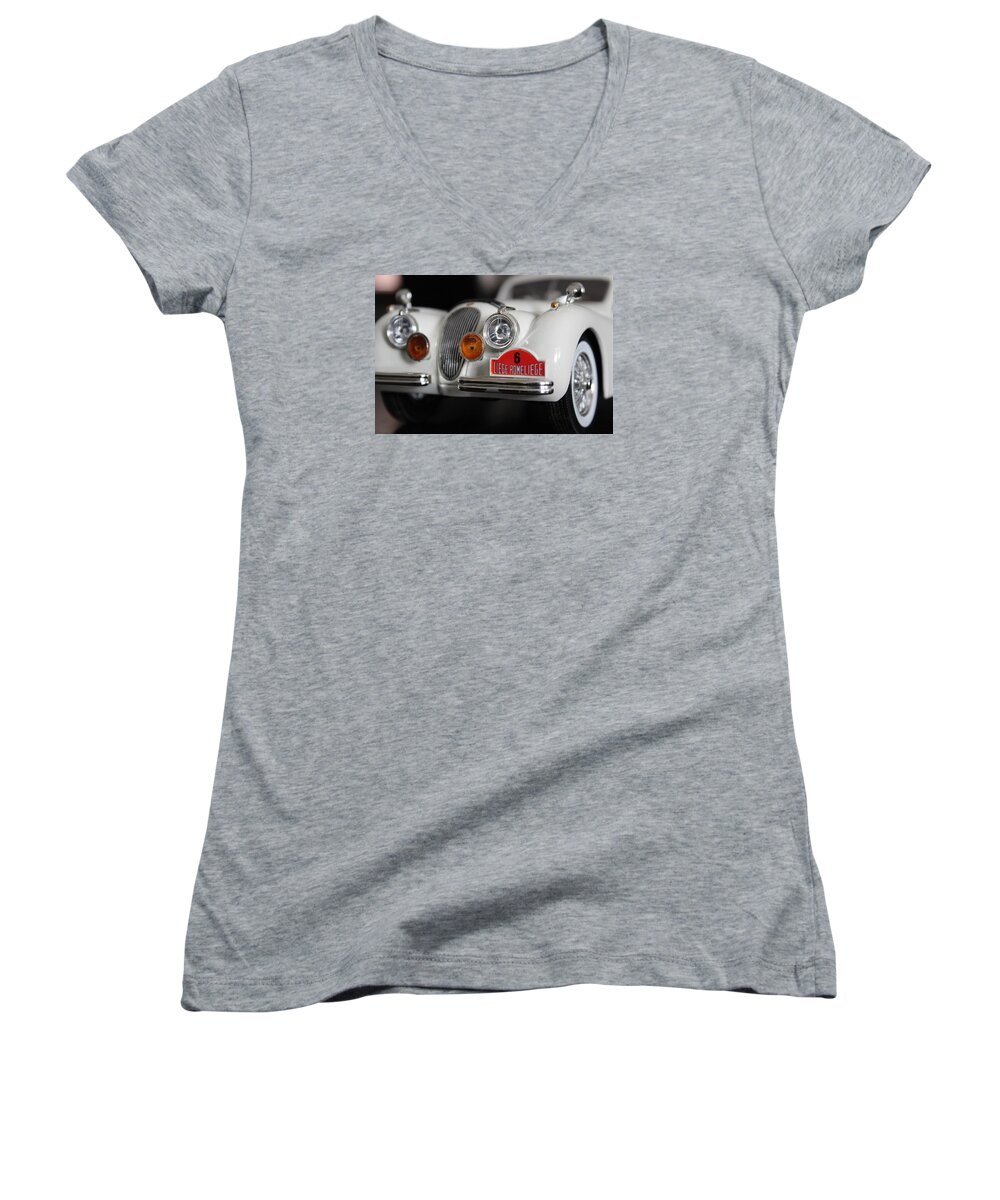 Cars Women's V-Neck featuring the photograph Classic by Jewels Hamrick