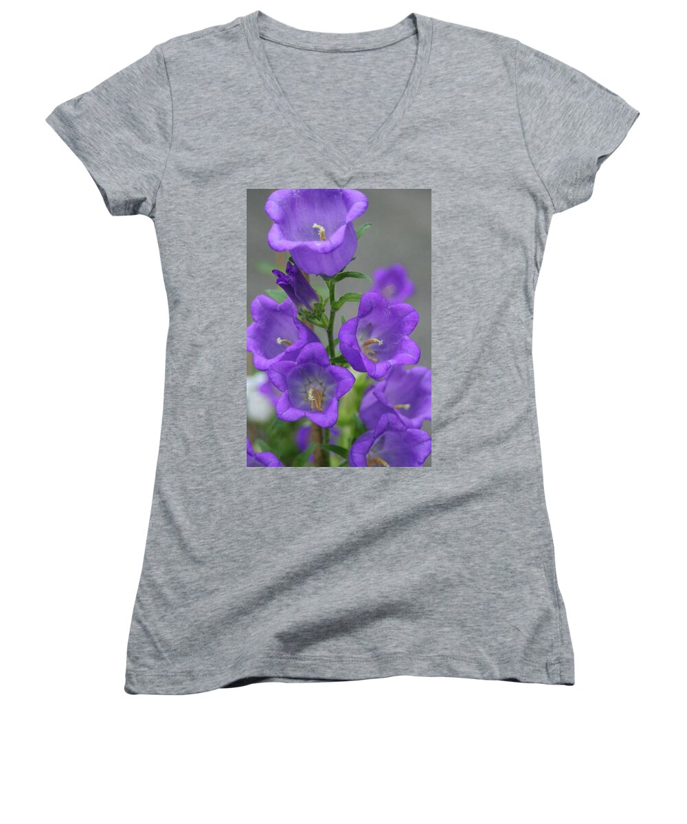 Photography Women's V-Neck featuring the photograph Deep Shade of Purple by Barbara S Nickerson