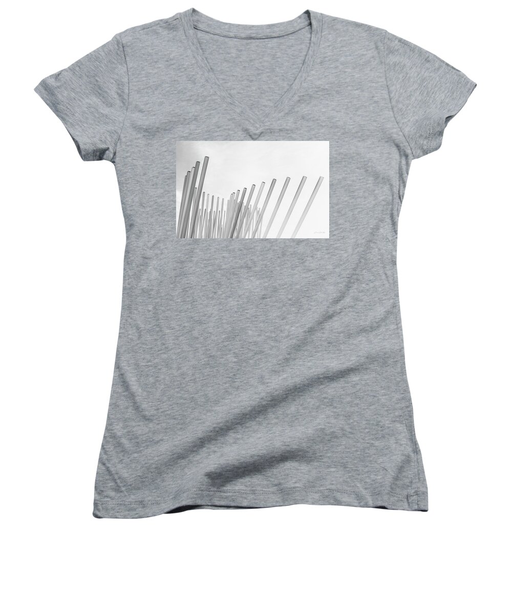 Divided We Stand Women's V-Neck featuring the photograph Divided We Stand by Steven Milner