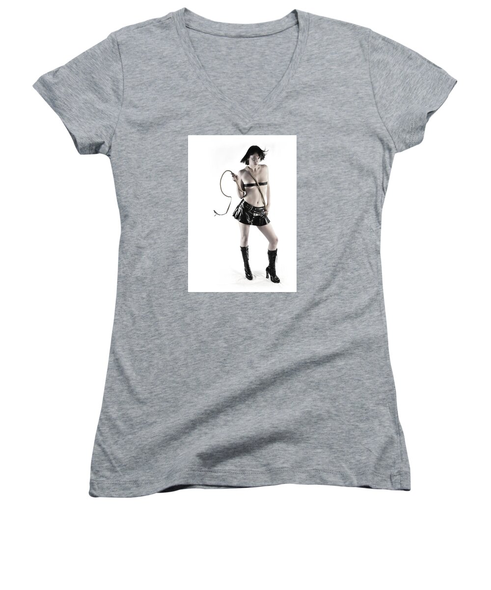 Artistic Women's V-Neck featuring the photograph Do You See This by Robert WK Clark