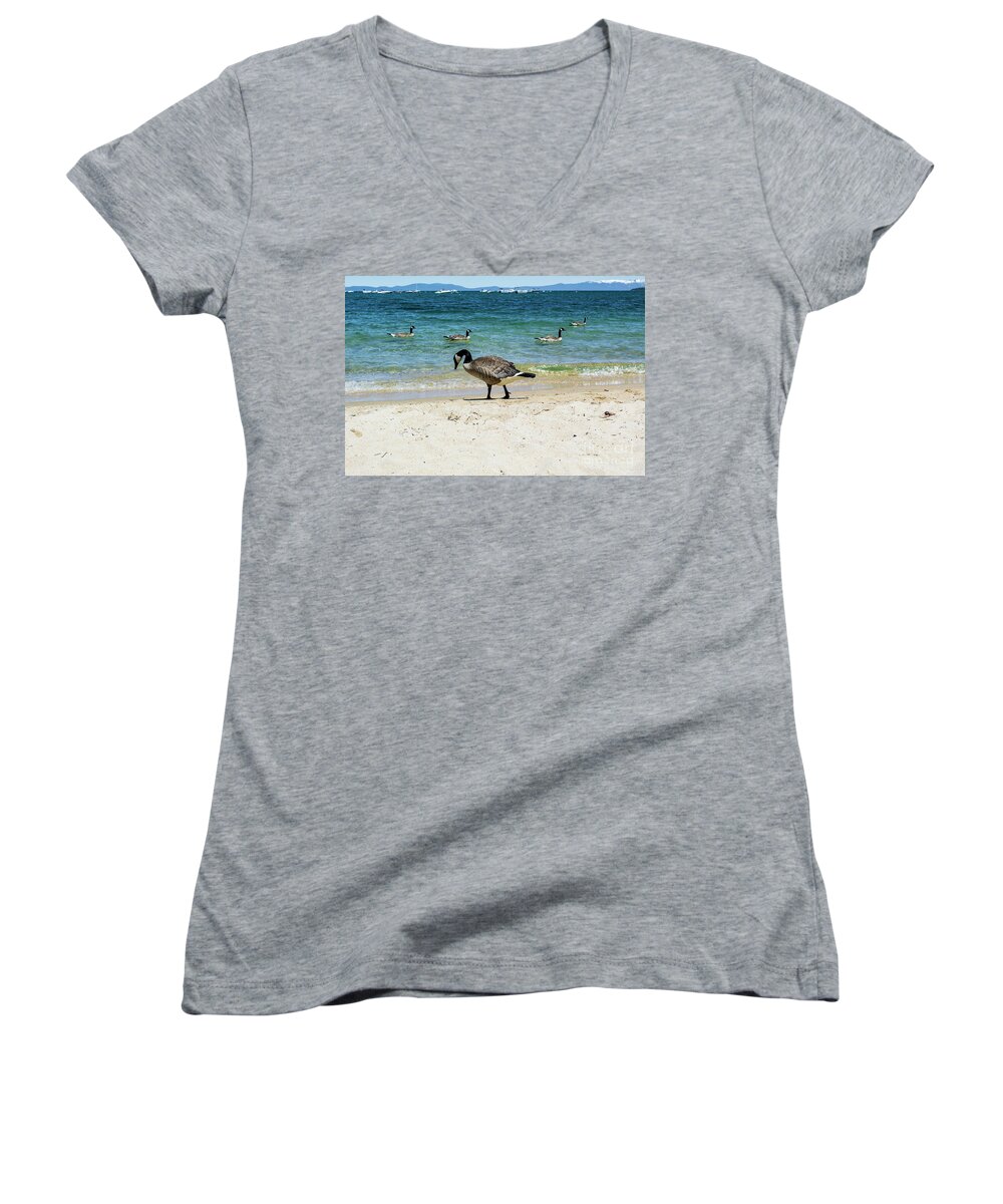 Go Your Own Way Women's V-Neck featuring the photograph Do Your Own Thing by Joe Lach