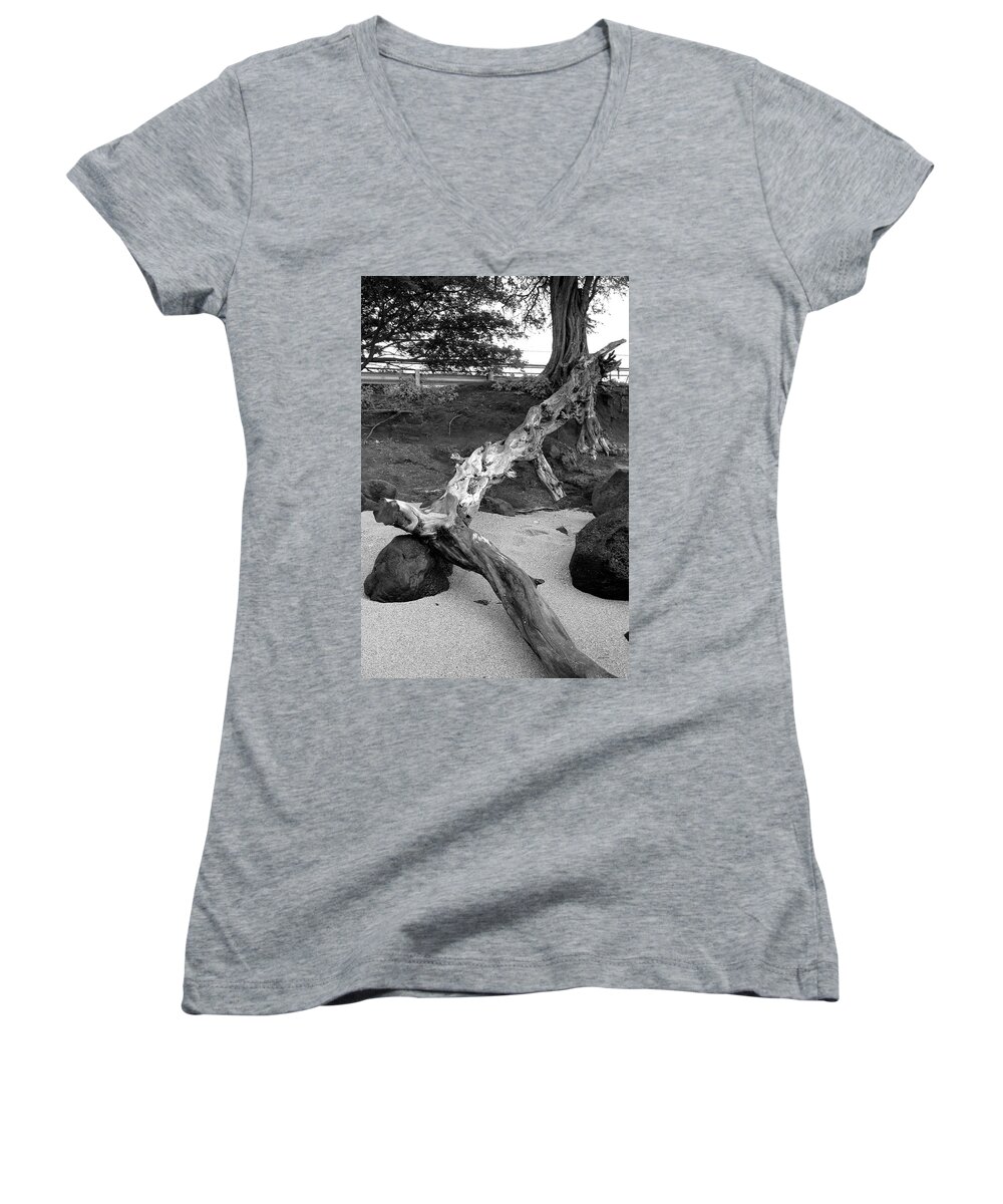 Wood Women's V-Neck featuring the photograph Drift Wood by Gary Gunderson