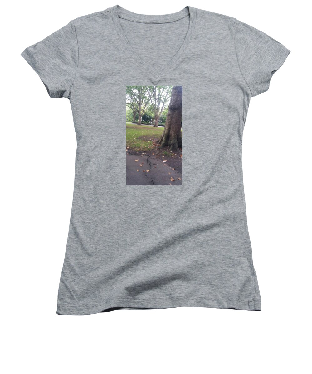 Cities Women's V-Neck featuring the photograph Dublin, Ireland Park by Zachary Lowery