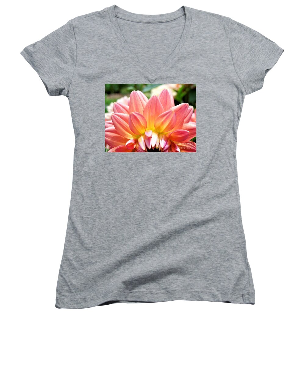 Flower Women's V-Neck featuring the photograph Fanned Out Petals by Chad and Stacey Hall