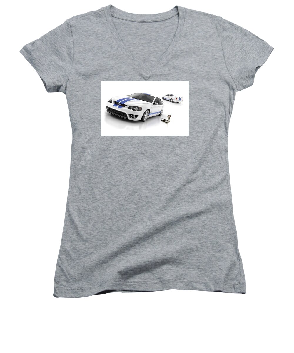 Ford Fpv Gt Cobra Women's V-Neck featuring the photograph Ford FPV GT Cobra by Jackie Russo