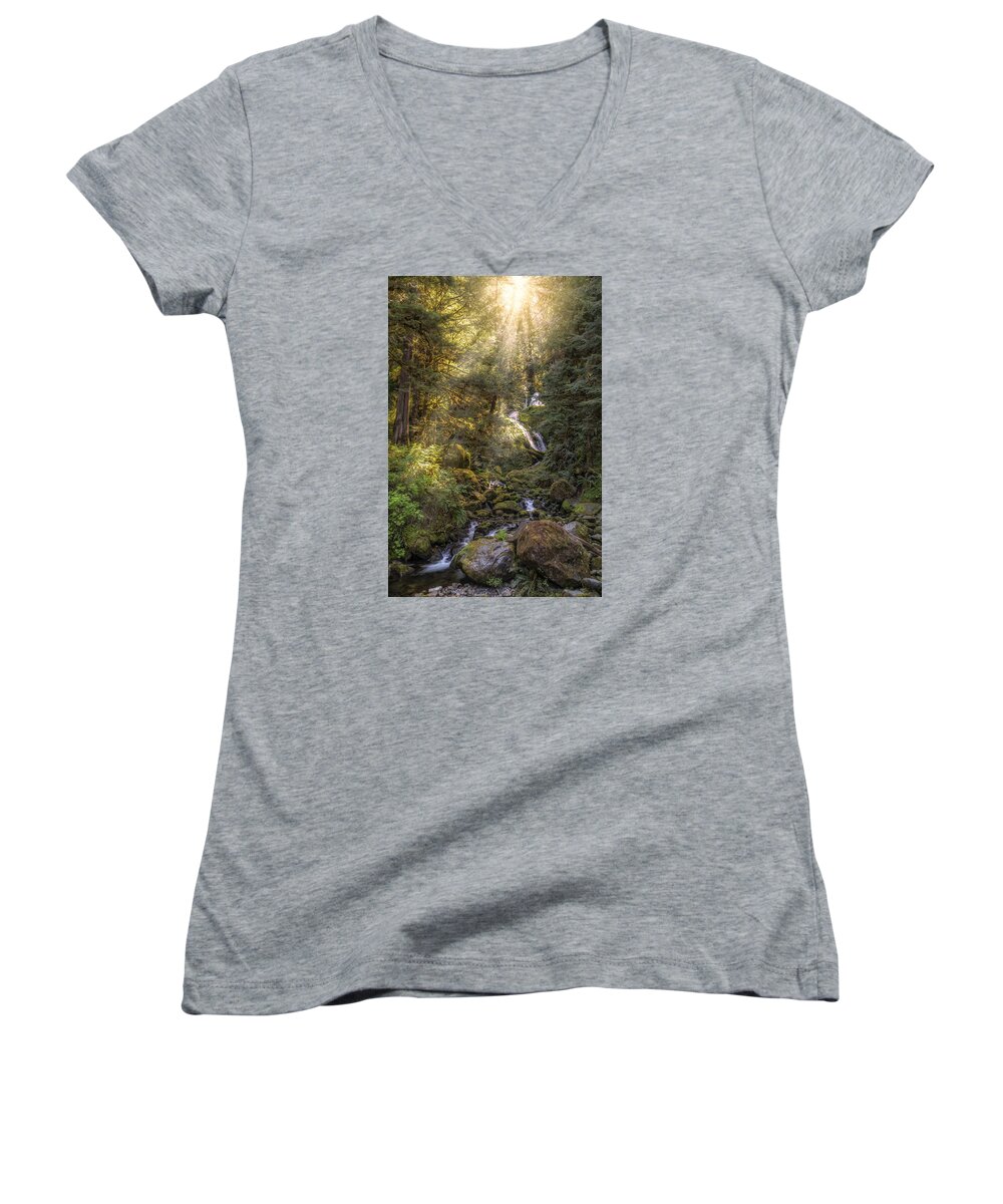 James Heckt Women's V-Neck featuring the photograph From Above by James Heckt