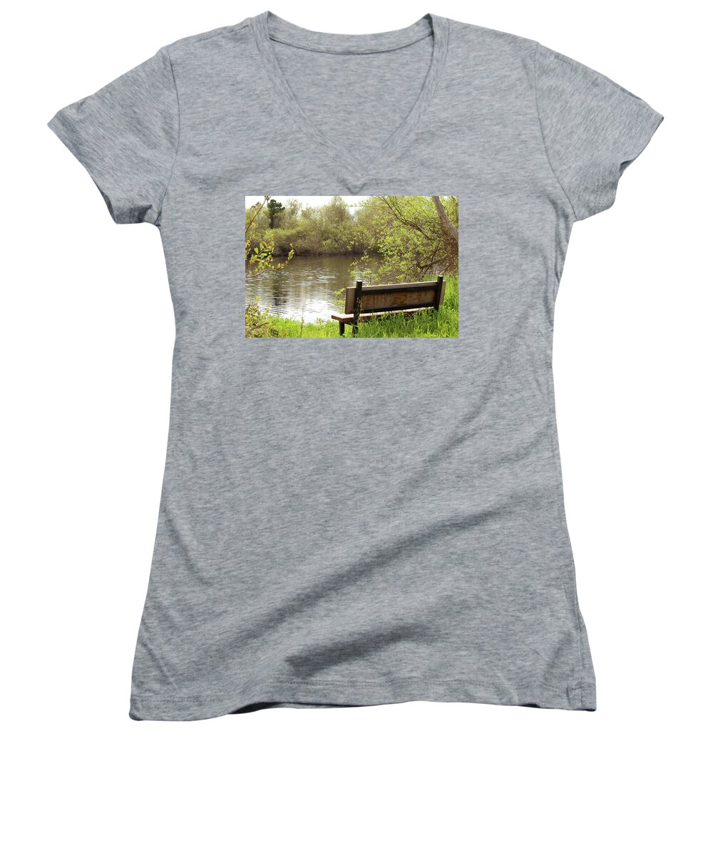 Oceano Women's V-Neck featuring the photograph Front Row Seat by Art Block Collections