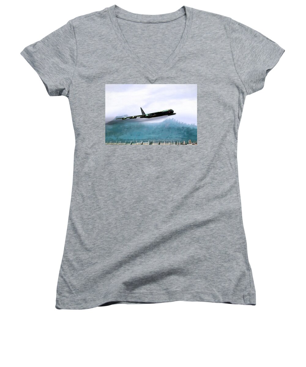 Aviation Women's V-Neck featuring the digital art Game Time by Peter Chilelli